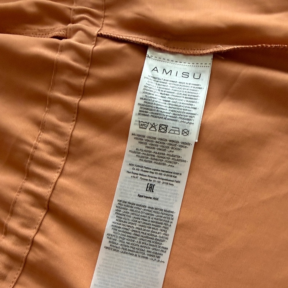 Amisu Women's Peach Blazer/Jacket Open Front Roll Tab Sleeves Size Small - Picture 10 of 13